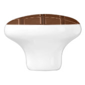 Chocolade, heerlijk met een cacaopreur om te nibbl keramische knop (Zijkant)