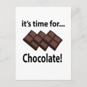 Chocolade Het is tijd voor chocolade Briefkaart (Voorkant)