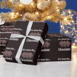Chocolade Het is tijd voor chocolade Cadeaupapier