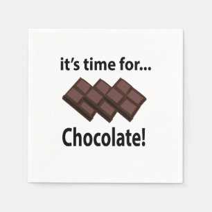 Chocolade Het Is Tijd Voor Chocolade Feestje Servet