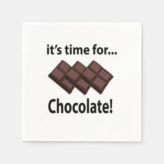 Chocolade Het is tijd voor een chocoladefeestje Servet (Voorkant)