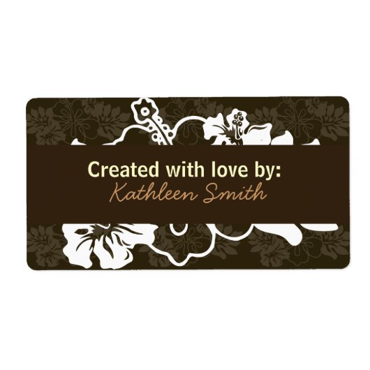 Chocolade Hibiscus Recept/Goodies Label (Voorkant)