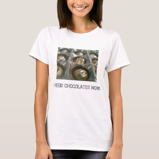 Chocolade humor t-shirt (Voorkant)