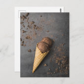 Chocolade Ice Cone Briefkaart (Voorkant / Achterkant)