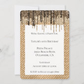 Chocolade Ice Cream Cone Glitter Druppels Kaart (Voorkant)