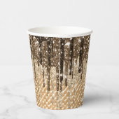 Chocolade Ice Cream Cone Glitter Druppels Verjaard Papieren Bekers (Rechts)