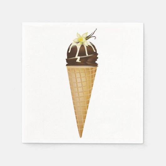Chocolade Ice Cream Papieren servetten (Voorkant)