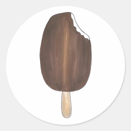 Chocolade Ice Cream Popsicles Stickers (Voorkant)