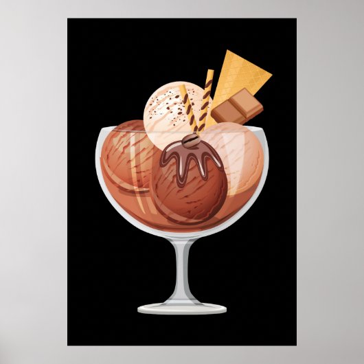 Chocolade Ice Cream Poster (Voorkant)