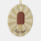 Chocolade Ice Cream Stick Keramisch Ornament (Rechts)
