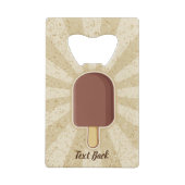 Chocolade Ice Cream Stick Kredietkaart Flessenopener (Achterkant)