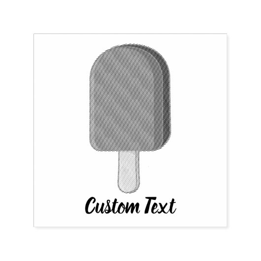 Chocolade Ice Cream Stick Zelfinktende Stempel (Design)