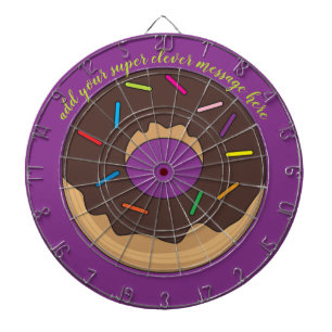 Chocolade Iced Donut met Sprinkles Dartbord