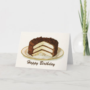 Chocolade Iced Layer Cake Verjaardag Kaart