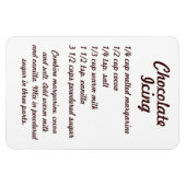 Chocolade Icing Recipe Fridge Magnet Magneet (Horizontaal)