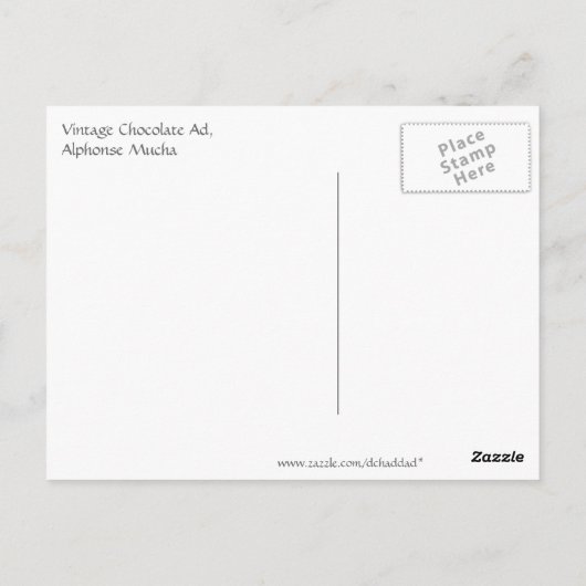 chocolade Idéal Advertisement Briefkaart (Achterkant)