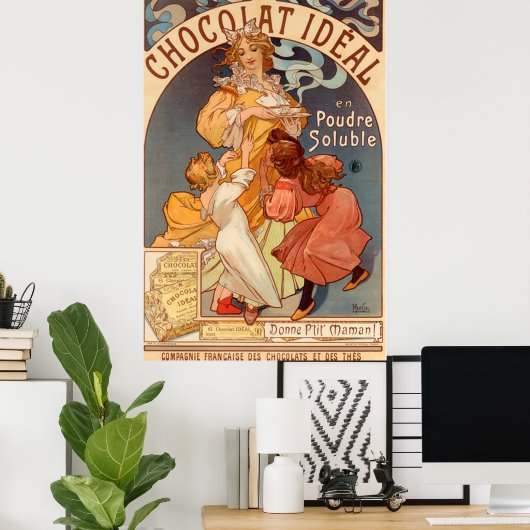 chocolade Idéal Advertisement Poster (Thuiskantoor)
