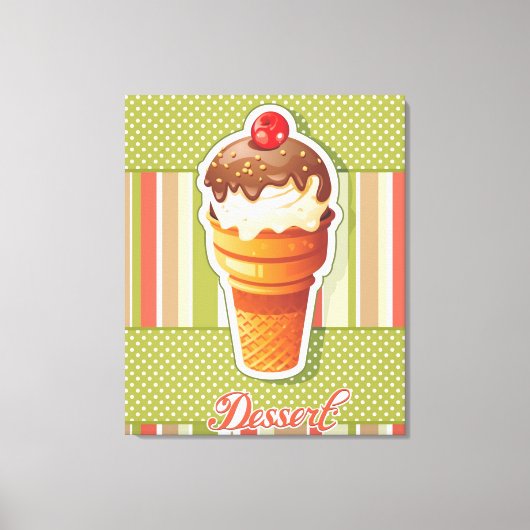 chocolade-ijs canvas afdruk (Voorkant)