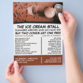 Chocolade-ijs, Reclame voor Ijszaak Flyer (Hand)