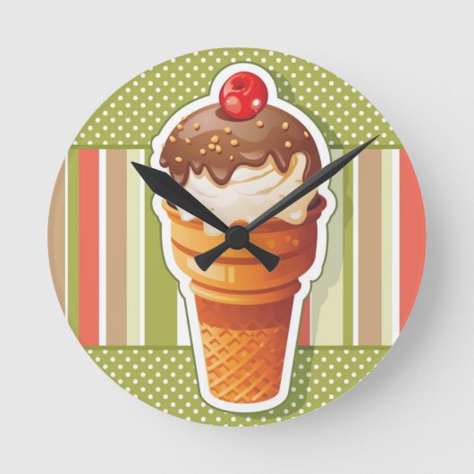 chocolade-ijs ronde klok (Voorkant)