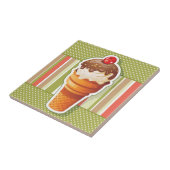  chocolade-ijs tegeltje (Zijkant)