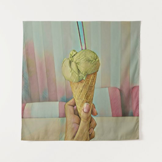 Chocolade ijs wandkleed (Voorkant)