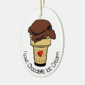 Chocolade Ijsdag Keramisch Ornament (Links)