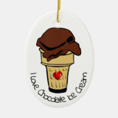 Chocolade Ijsdag Keramisch Ornament (Voorkant)