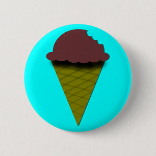 Chocolade ijsje ronde button 5,7 cm