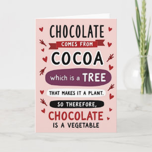 Chocolade Is Een Groentekaart Kaart