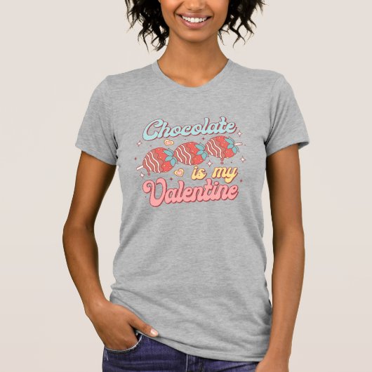 Chocolade is mijn Valentijn T-shirt (Voorkant)