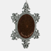 Chocolade-iscing Tin Sneeuwvlok Ornament (Links)