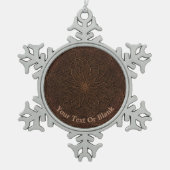 Chocolade-iscing Tin Sneeuwvlok Ornament (Voorkant)