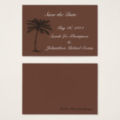 Chocolade Java Beach Getaway Save The Date Cards Visitekaartjes (Voorkant /achterkant)