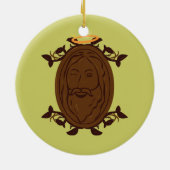 Chocolade Jesus Keramisch Ornament (Achterkant)