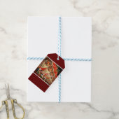 Chocolade Kerstman Custom Script Kerstmis Cadeaulabel (Met Touw)