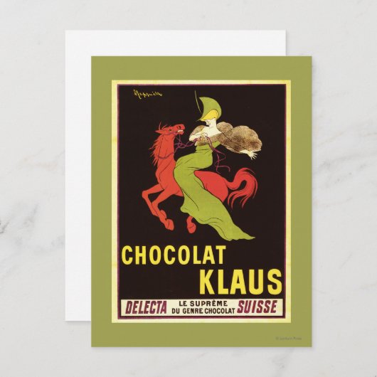 Chocolade Klaus Advertisement Poster Briefkaart (Voorkant / Achterkant)