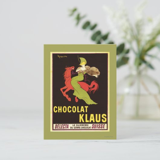 Chocolade Klaus Advertisement Poster Briefkaart (Staand voorkant)