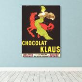 Chocolade Klaus Advertisement Poster Canvas Afdruk (Insitu (Houten vloer))