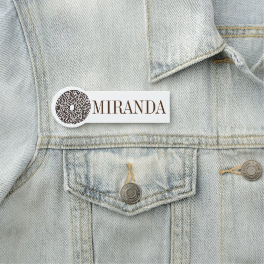 Chocolade kokosnoot donut donut winkel bakkerij naamplaatje (In situ)