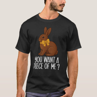 Chocolade Konijn Wil Je Een Stuk Van Me Grappig Pa T-shirt