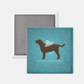 Chocolade Lab Angel Pet Memorial Design Magneet (Voorkant / Achterkant)