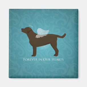 Chocolade Lab Angel Pet Memorial Design Magneet