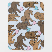 Chocolade lab babydeken