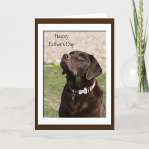 Chocolade Lab Dog Blank Vaderdag Kaart