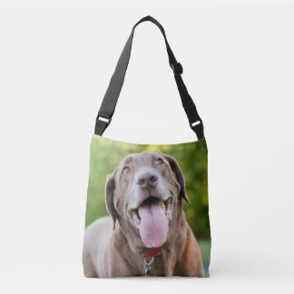 Chocolade Lab Dog Crossbody Tas