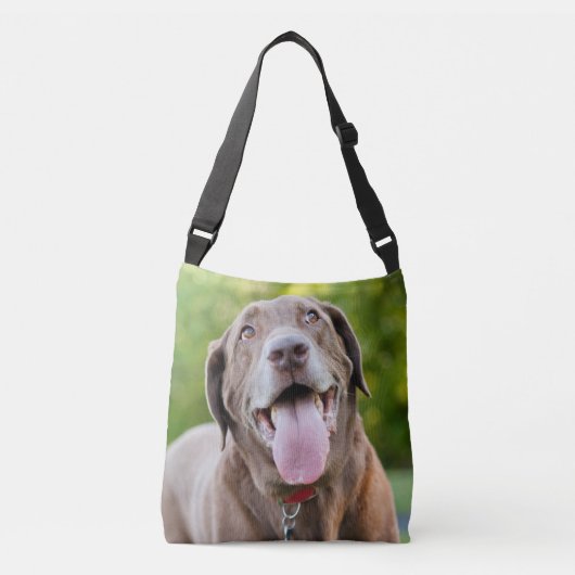 Chocolade Lab Dog Crossbody Tas (Voorkant)