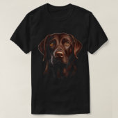 Chocolade Lab Face Hondenliefhebber Grafisch voor T-shirt (Design voorkant)