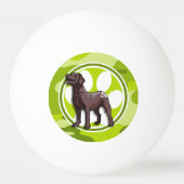 Chocolade Lab; felgroene camo, camouflage Pingpongballen (Achterkant)