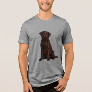 Chocolade Lab Grafische Lijn Kunst Cog Portret Tri-Blend Shirt